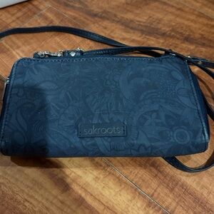 Sakroots Black Clutch Wristlet Durable Fabric
